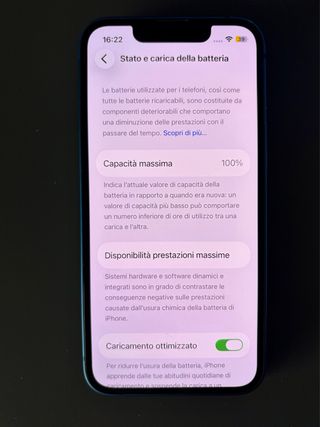 iPhone 13 mini **Batteria 100%** Azzurro