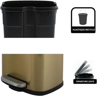 Spirella SP2656 Akira Basura para baño (5 L, Acero