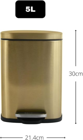 Spirella SP2656 Akira Basura para baño (5 L, Acero