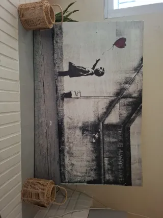 Cuadro Banksy Niña con Globo Rojo