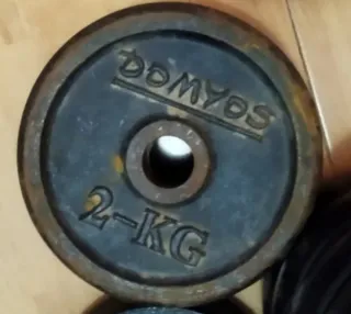 4 discos de pesa 2kg 28mm