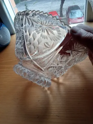 Fuente y Bombonera de Cristal Tallado