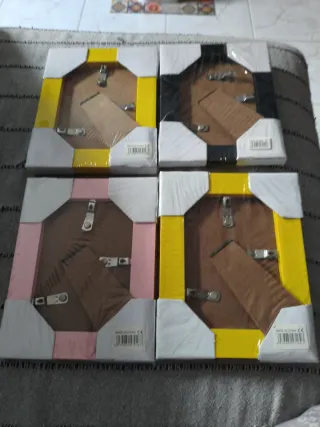 Lote 4 Marcos Fotos Metal 9x13cm