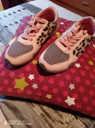 Zapatillas deportivas mujer rosas leopardo