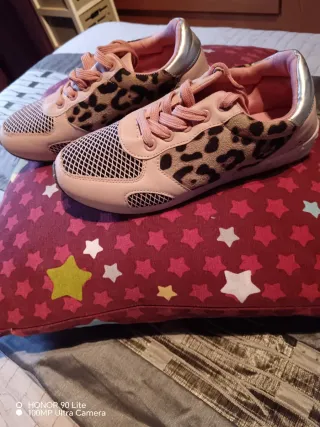 Zapatillas deportivas mujer rosas leopardo