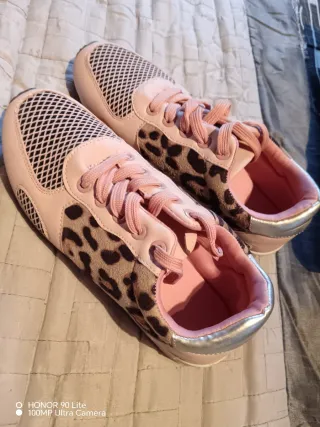 Zapatillas deportivas mujer rosas leopardo