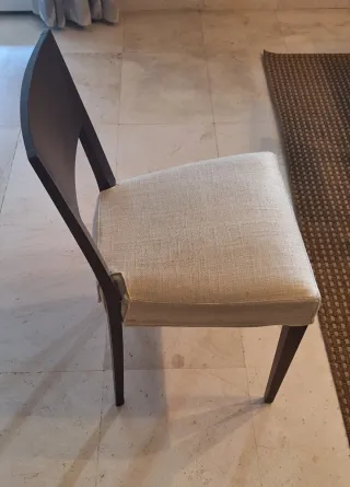 Mesa comedor de madera wengué con 6 sillas