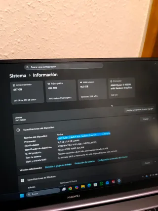 Portátil Huawei MateBook D16