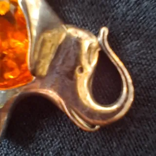 Pendente Elefante Argento e Ambra