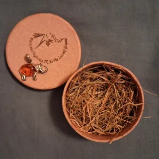 Pendente Elefante Argento e Ambra