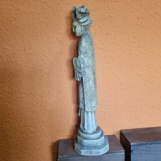 Pareja Figuras Orientales Vintage Sabios Chinos
