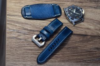 Correa de reloj cuero estilo militar Bund 20-26mm