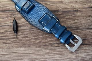 Correa de reloj cuero estilo militar Bund 20-26mm