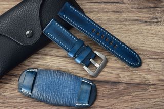 Correa de reloj cuero estilo militar Bund 20-26mm