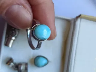 Lote Plata 925: Anillo, Pendientes y Colgante'