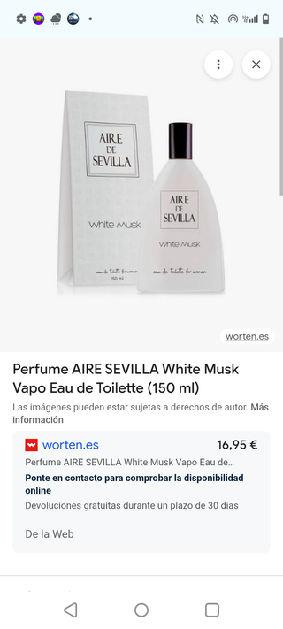 Perfume Aire de Sevilla White Musk 150ml