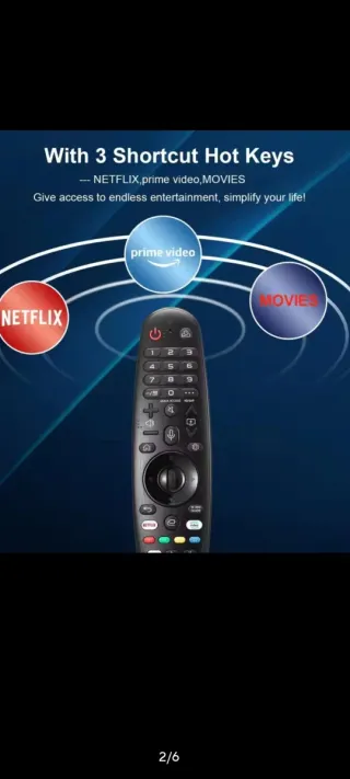 Mando LG  MR20GA. Micrófono y Puntero. Nuevo