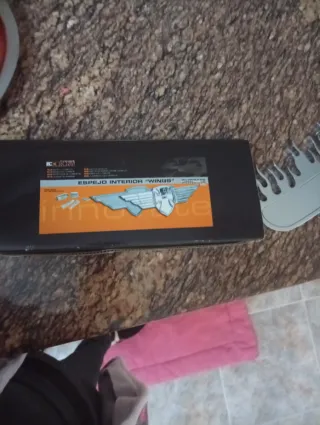 Espejo Coche Cromado Diseño Llama