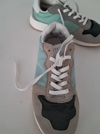 Zapatillas Pepe Jeans grises y turquesa