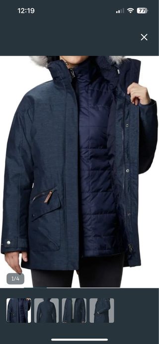 Parka Columbia 3 en 1 Talla XS Azul