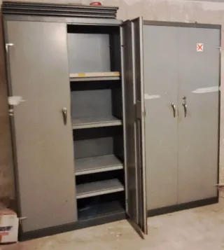 Mesa y armario Despacho Vintage Madera y Metal