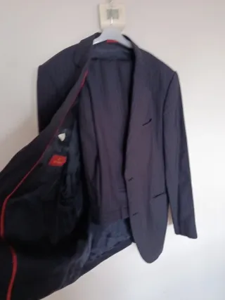 Traje Caramelo Hombre Talla 58 Rayas