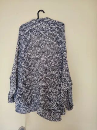 Chaleco de punto.Talla M azul y blanco