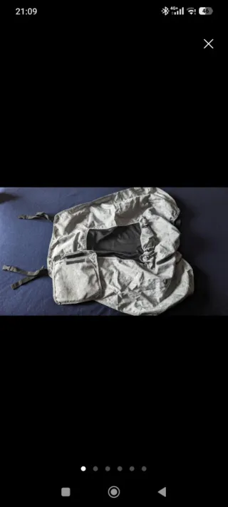 Parasol de tela gris