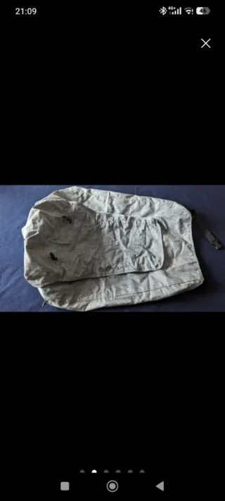 Parasol de tela gris