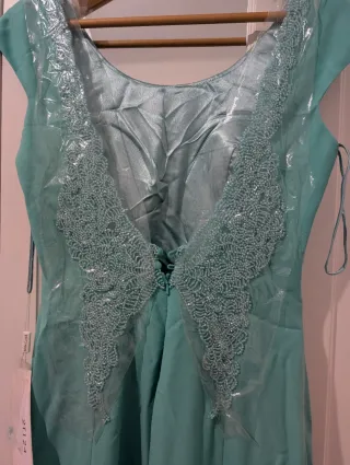 Vestido fiesta turquesa T38