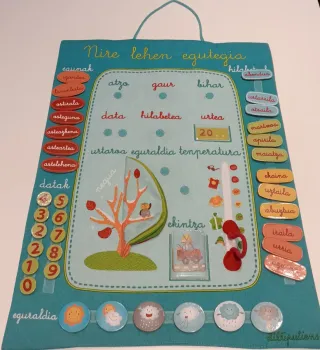 Calendario infantil de tela