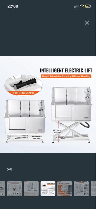 Bañera Eléctrica para Mascotas VEVOR 50