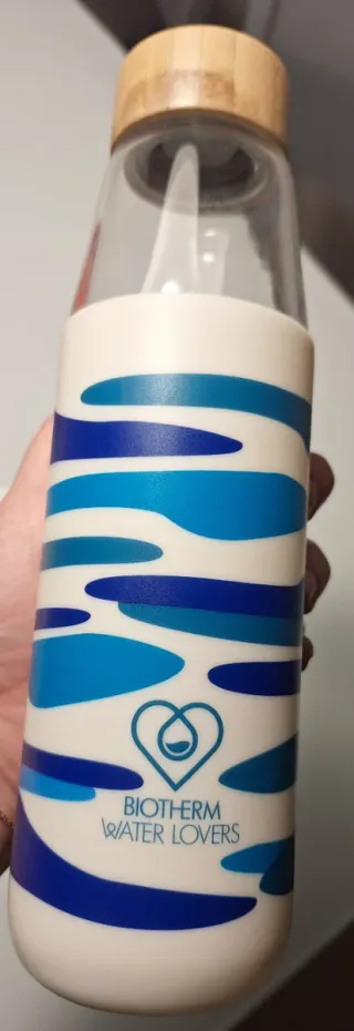 Botella reutilizable Biotherm bambú y cristal