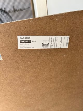 Estantería BAGGEBO IKEA Blanca 50x25x160