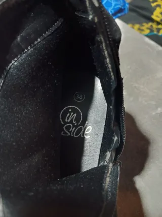 Botines ante negro talla 38