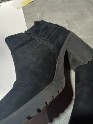 Botines ante negro talla 38