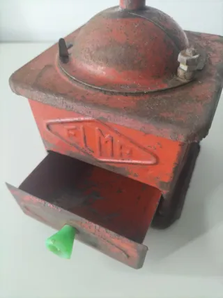 Molinillo café antiguo ELMA rojo