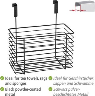 WENKO Cesta colgante grande, cesta multiusos para