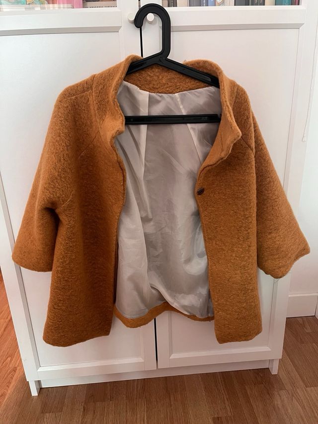 Chaqueta lana mostaza