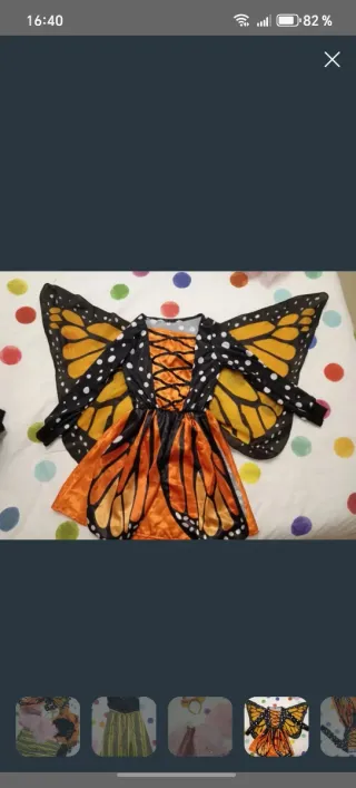 Disfraz Mariposa Talla 7-8 Años