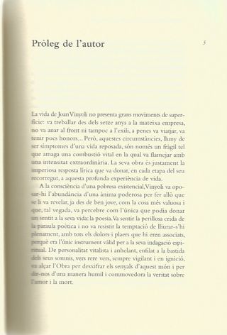 LA BASTIDA DELS SOMNIS VIDA I OBRA DE JOAN VINYOLI