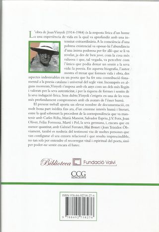 LA BASTIDA DELS SOMNIS VIDA I OBRA DE JOAN VINYOLI