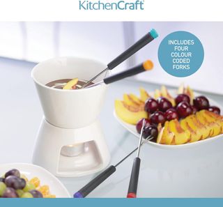 KitchenCraft Schokoladenfondue-Set in Geschenkbox,