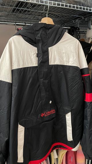 Chaqueta Columbia Anorak XL Negra Blanca