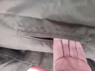 Abrigo impermeable verde Zara