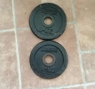 2 Discos Mancuernas 1kg DOMYOS 28mm