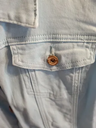 Cazadora vaquera mujer azul claro