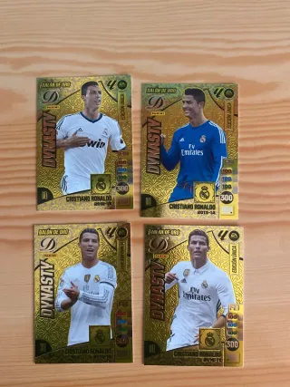 Lote 4 Cromos Cristiano Ronaldo Balón Oro Dynasty