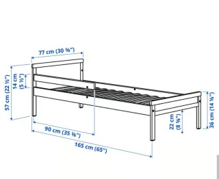 Cama Ikea Sniglar + Colchón Viscoelástico