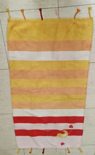 Alfombra infantil Ikea rayas y patito